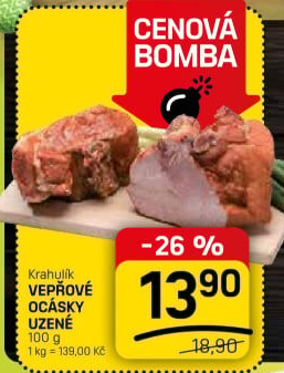 Vepřové ocásky uzené Krahulík
