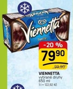 Zmrzlinová roláda Viennetta Algida