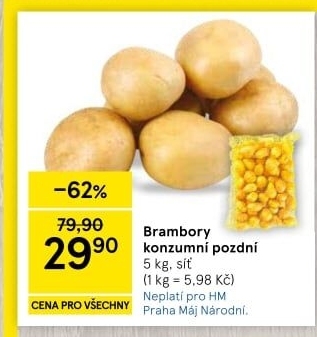 Brambory konzumní pozdní
