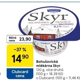 Dezert zakysaný ochucený Skyr Bohušovická mlékárna