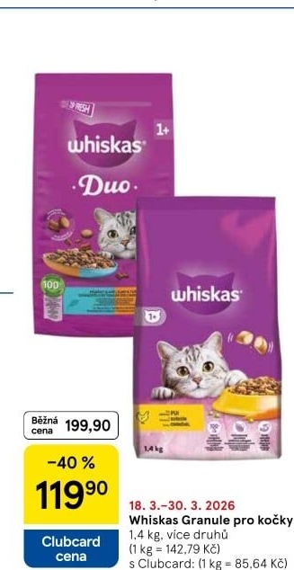 Granule pro kočky Whiskas