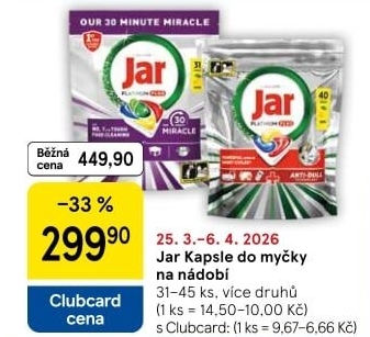 Kapsle do myčky Jar