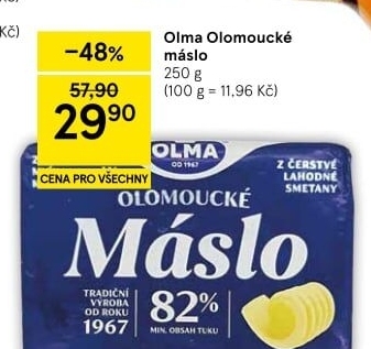 Máslo Olomoucké Olma