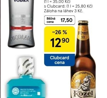Pivo světlé výčepní 10°Velkopopovický Kozel