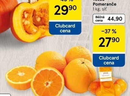 Pomeranče Tesco