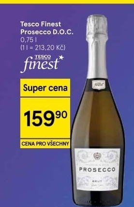 Prosecco brut DOC Tesco finest
