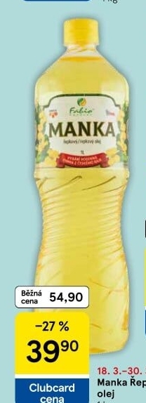 Řepkový olej Manka Fabio