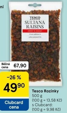Rozinky Tesco