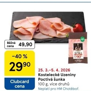 Šunka poctivá Kostelecké uzeniny