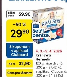 Sýr Hermelín Král sýrů
