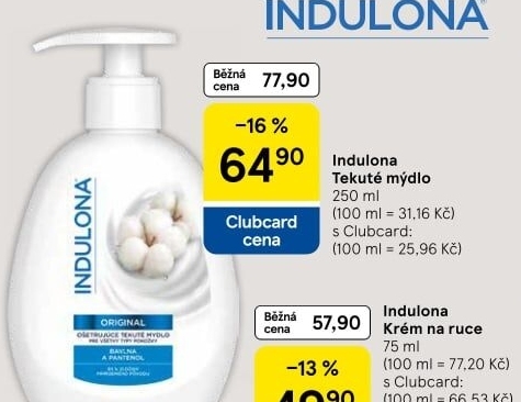 Tekuté mýdlo Indulona