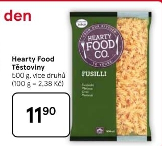 Těstoviny Hearty Food Co Tesco