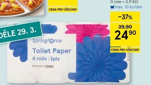 Toaletní papír 2vrstvý Springforce