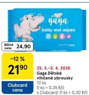 Vlhčené ubrousky dětské Gaga