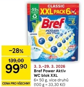 WC blok tuhý Power Aktiv Bref