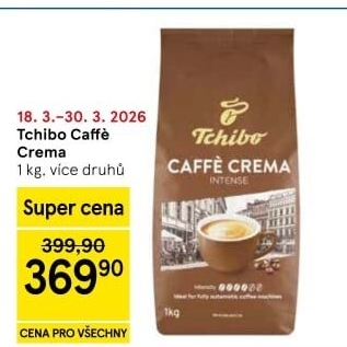 Zrnková káva Caffé Crema Tchibo