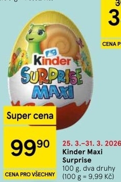 Čokoládové vajíčko s překvapením Maxi Kinder Surprise