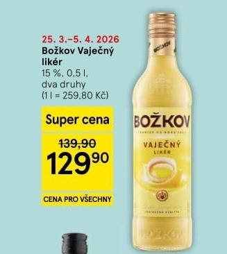 Likér vaječný Božkov
