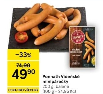 Minipárečky vídeňské Ponnath