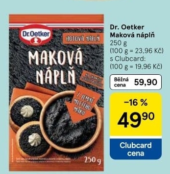 Náplň Dr. Oetker