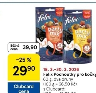 Pamlsky pro kočky Felix Purina