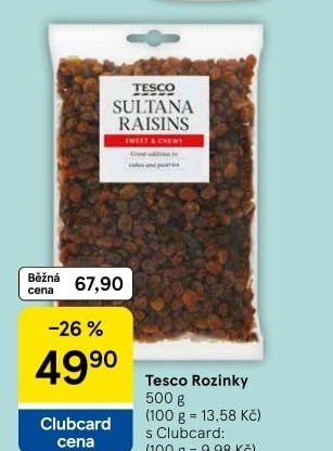 Rozinky Tesco
