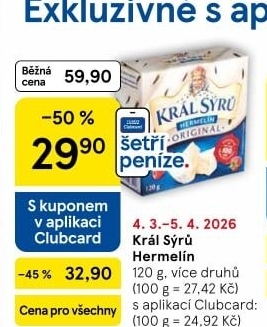 Sýr Hermelín Král sýrů