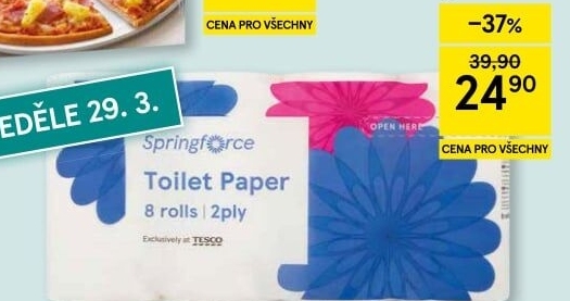 Toaletní papír 2vrstvý Springforce