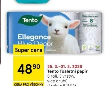 Toaletní papír 3vrstvý Tento