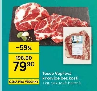 Vepřová krkovice bez kosti Tesco