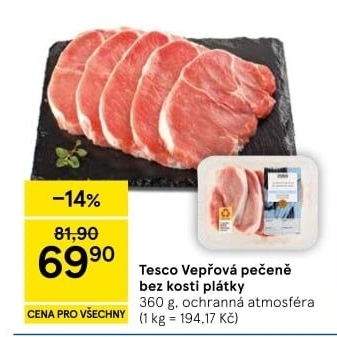 Vepřová pečeně bez kosti Tesco