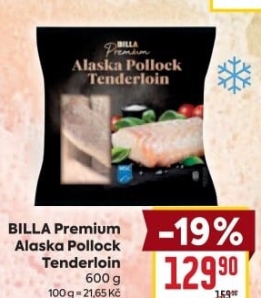 Alaska Pollock Tenderloin mražená Premium Billa
