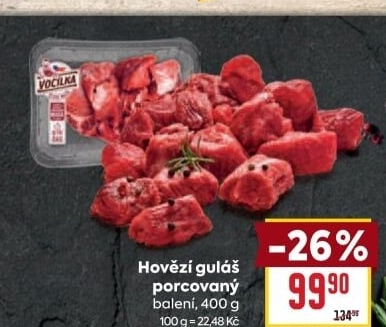 Hovězí maso na guláš Vocílka