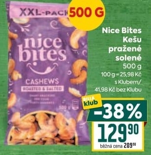 Kešu pražené Nice Bites