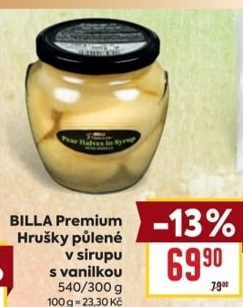 Kompot hrušky Billa Premium