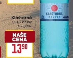 Minerální voda kalcia Kláštorná