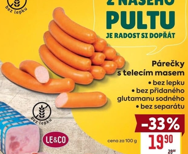 Párečky s telecím masem