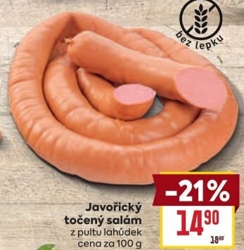 Salám javořický točený