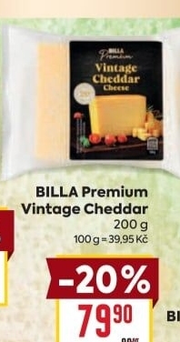 Sýr Cheddar Vintage Premium Billa