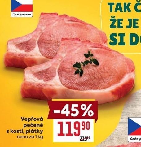 Vepřová pečeně s kostí