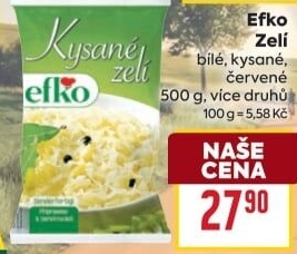 Zelí bílé sterilované Efko