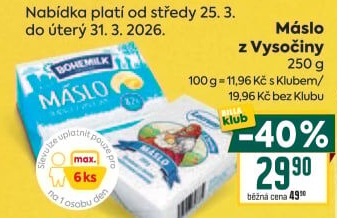 Máslo z Vysočiny Lacrum