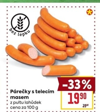 Párky s telecím masem