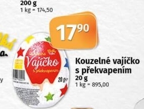 Čokoládové vajíčko s překvapením Sladká Tečka