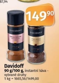 Instantní kávy Davidoff