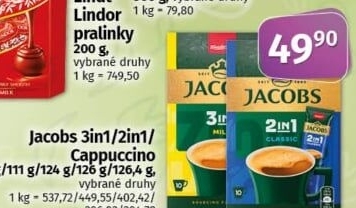 Instantní kávy porcované 3v1 Jacobs
