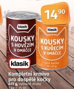 Konzerva pro kočky Coop Klasik