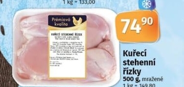 Kuřecí stehenní řízky mražené