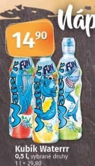 Ochucená voda Waterrr Kubík