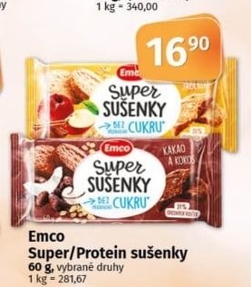 Ovesné sušenky Super bez cukru Emco